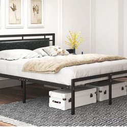 Metal Queen Bed Frame Mecor And Latex Mattress 