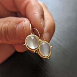 Cinderella 925 Silver Moonstone Earrings


