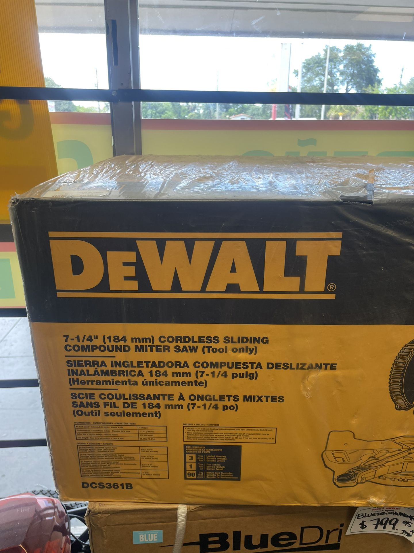 DEWALT CORDLESS SLIDING COMPOUND MITER SAW
