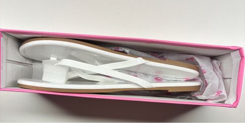 New White Wild Diva Flip Flop Sandals