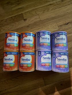 8 Sealed Similac Formula Cans (Sensitive & Gentle Comfort)