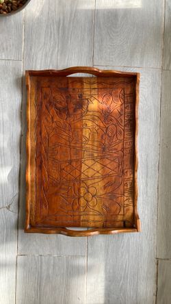 Haitian art serving tray