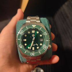 San Martin automatic diver watch green bezel green dial