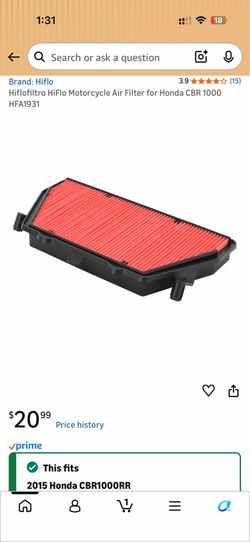 Free motorcycle air filter cbr1000