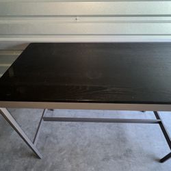 IKEA Idesan table black dark gray