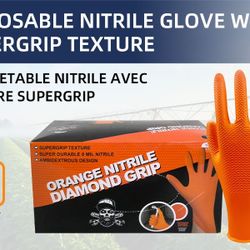 8mil Diamond Grip Nitrile Glove