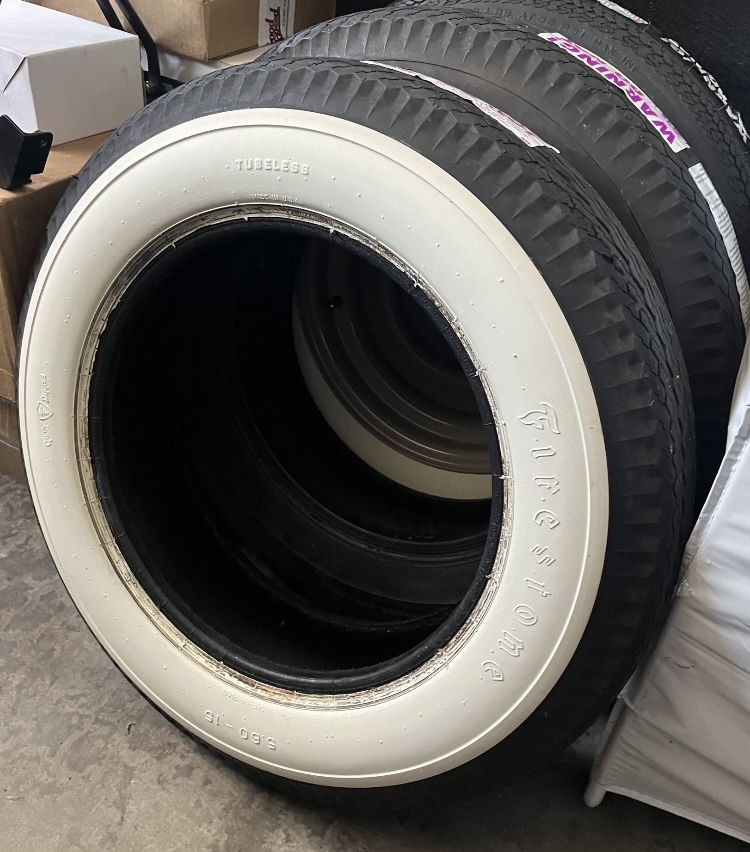 560s 15” Firestone Whitewalls