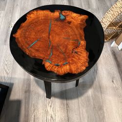 Epoxy  Side Table 