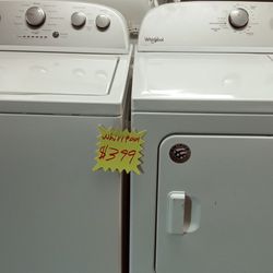 SET WHIRLPOOL WASHER AND DRYER BOTH WORK PERFECT INCLUDING WARRANTY SMALL FEE DELIVERY HAUL AWAY OLD ONES