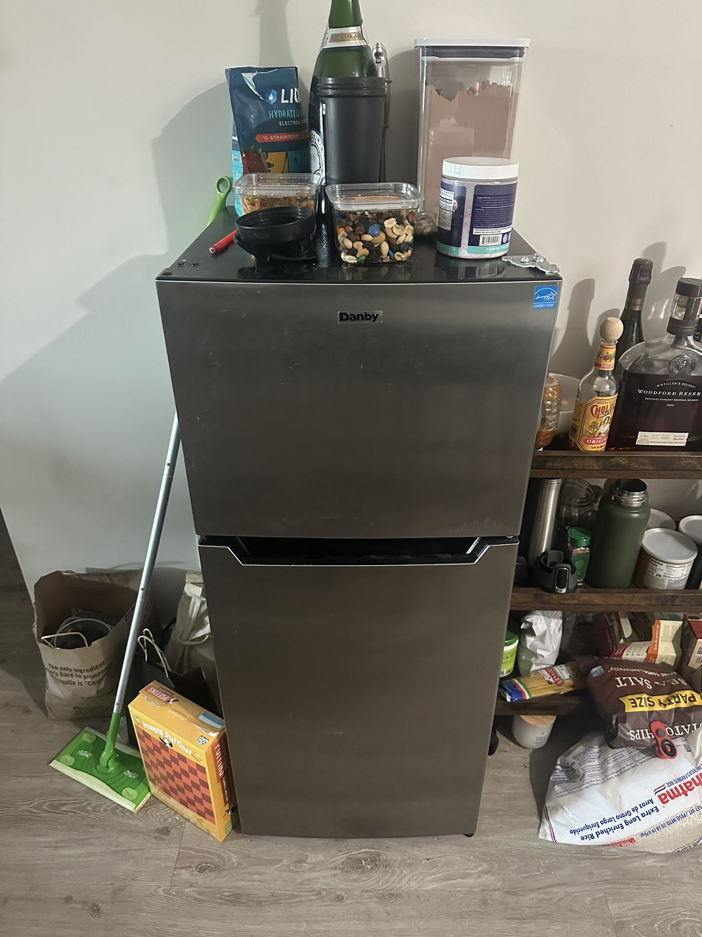 Danby Mini Fridge/freezer. (free Bar Cart)