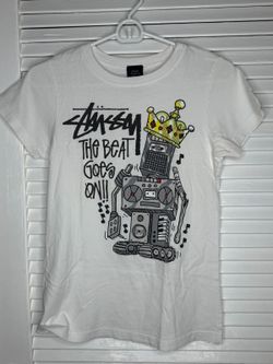 Stussy The Beat Goes On Robot T-Shirt Women's Small