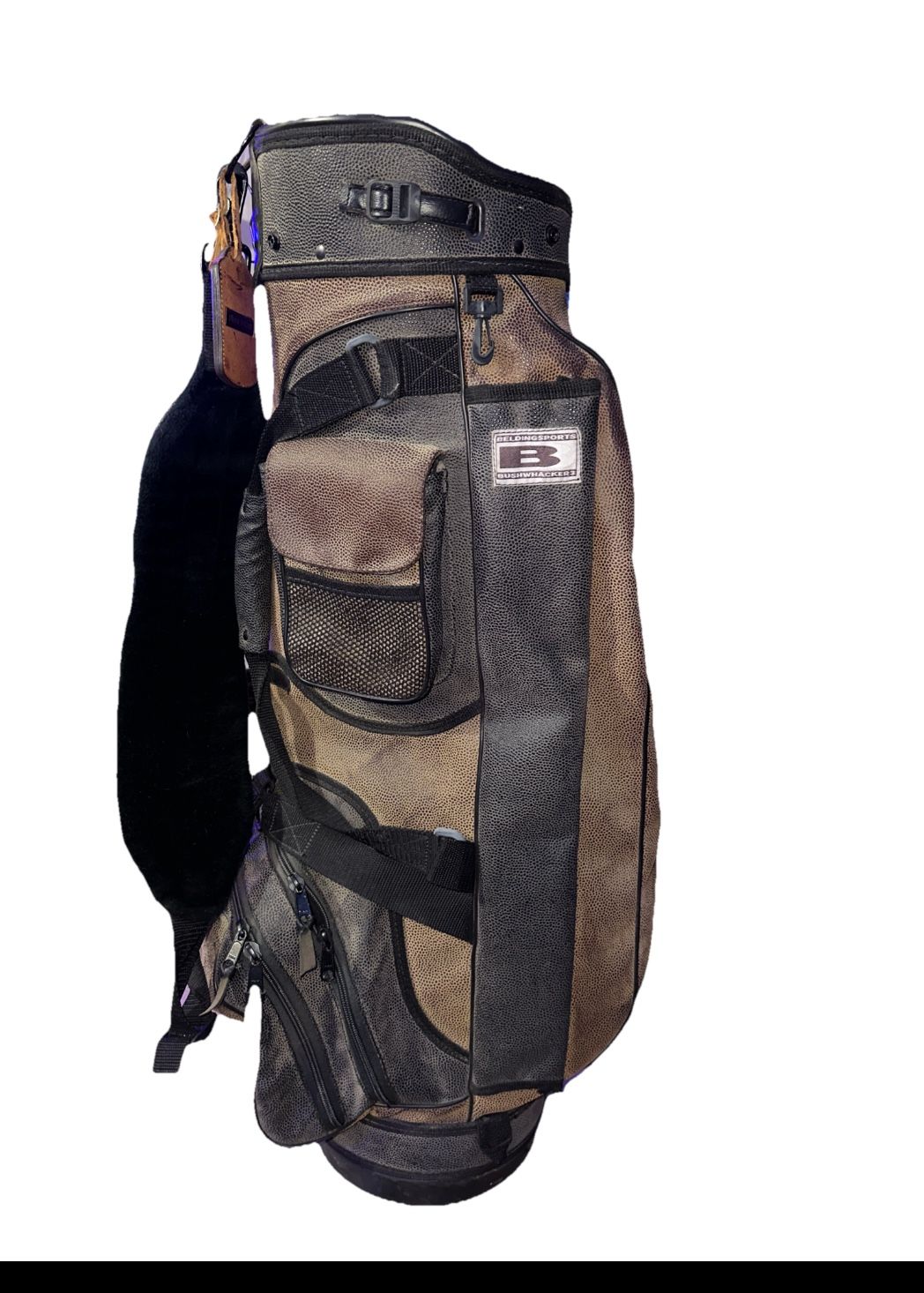 Vintage Golf Bag With Ironwood country club Authentic Name Tag Dr. Duane Dauner Beldingsports