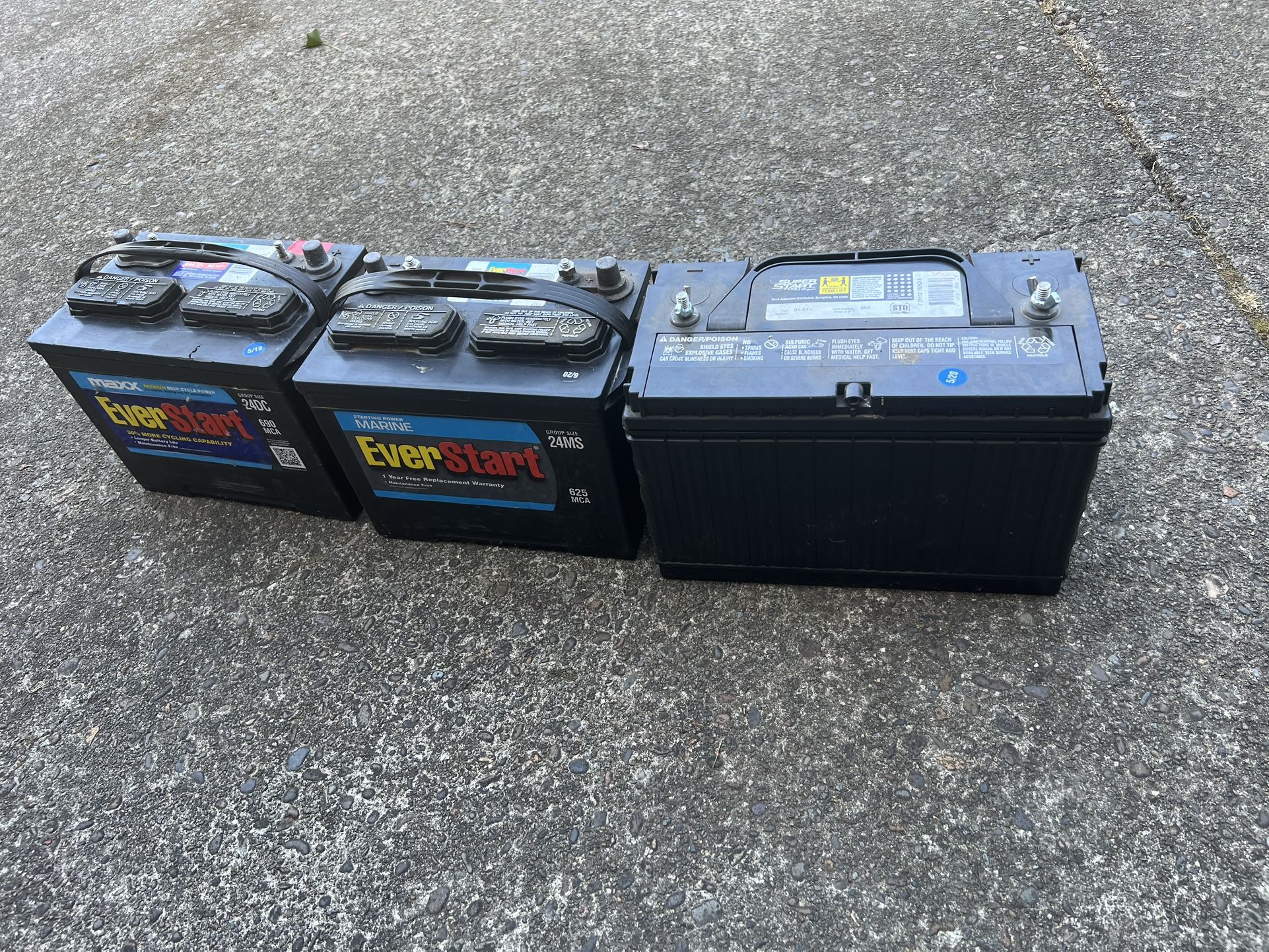 3 Marine Batteries