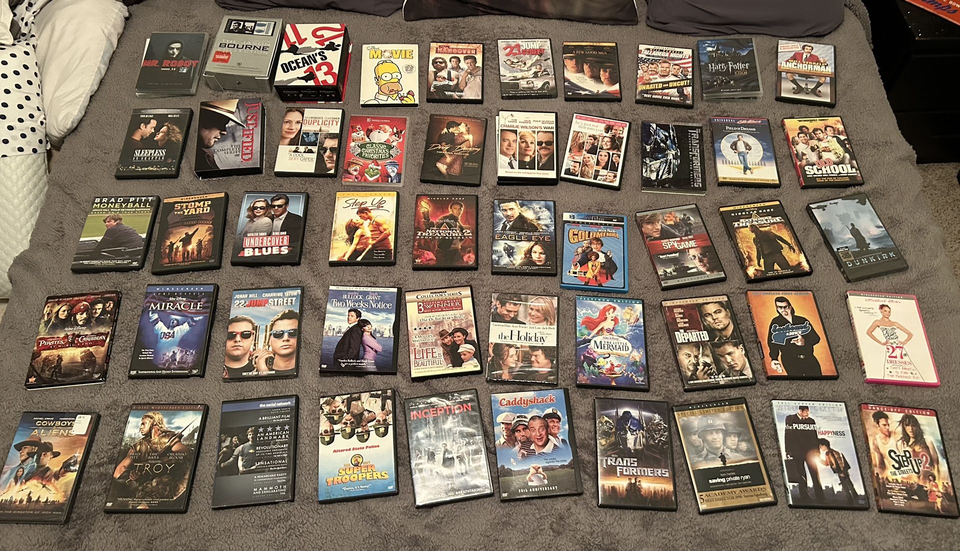 Collection of 50 DVD Movies/Shows