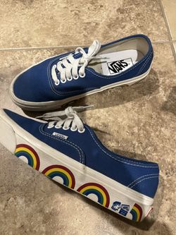 Womens Vans Blue Sneaker Size 8