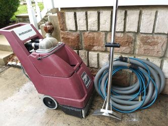 Portable comercial carpet cleaning machine solution hoses and wand good condition $ 800 or best offer.