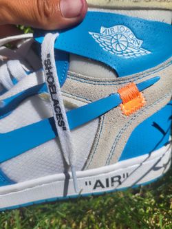 Off-White x Air Jordan 1 Retro High OG 'UNC'  Blue  Men's Size 6.5