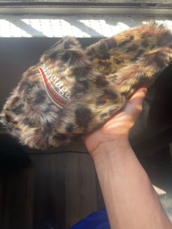 Balenciaga Men&Women Furry Leopard Designer Slides