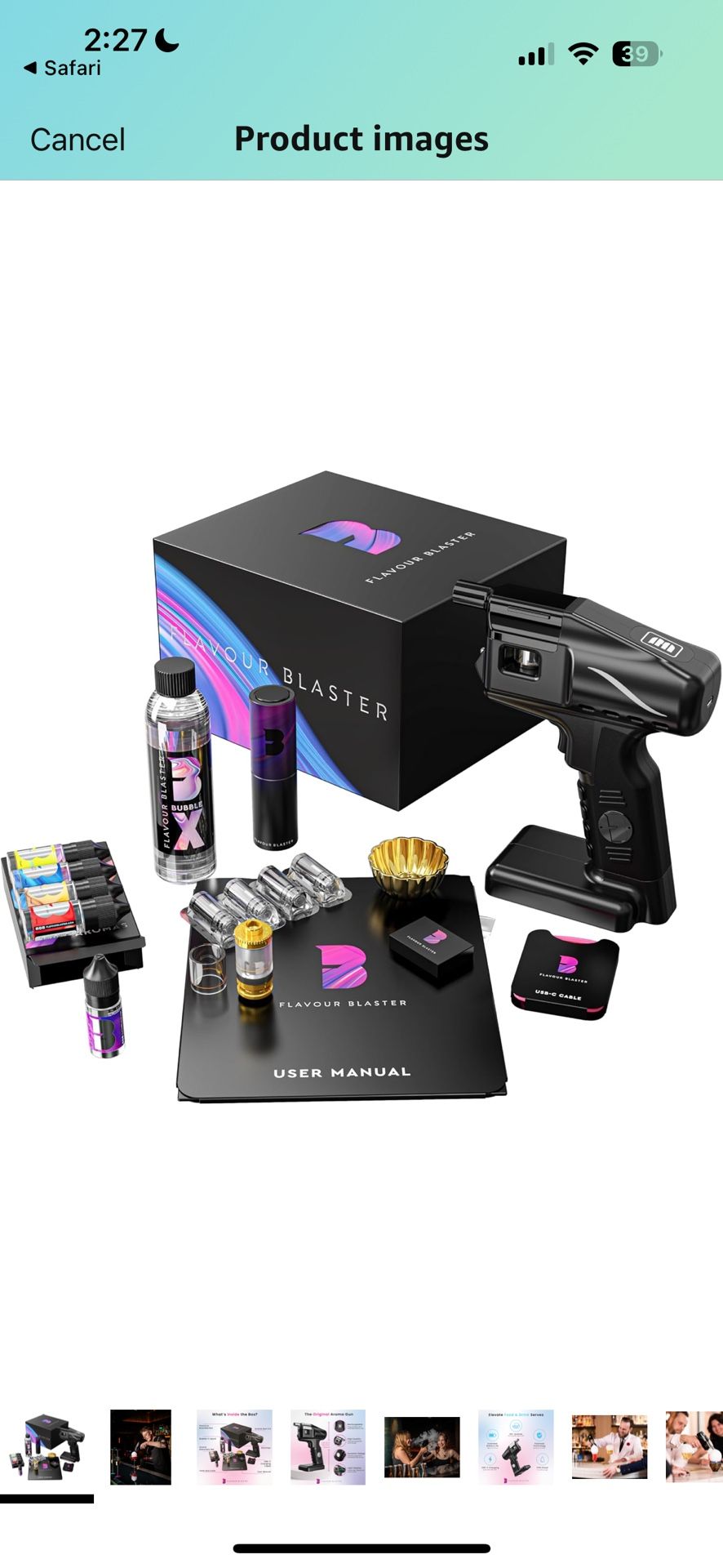 Flavour Blaster Pro Cocktail Bubble & Smoke Gun Kit