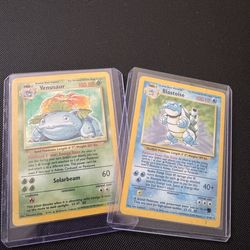 Base set blastoise & venusaur