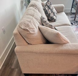 Beige Fabric Sofa Couch