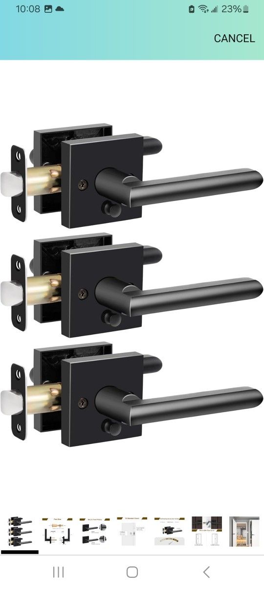 3 Pack Black Interior Door Handles $40