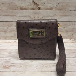 Bolingo by Susan Todd Brown Ostrich Wristlet/Mini Purse