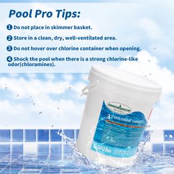 3-in —Individually Wrapped 3-in Stablized Chlorine Tablets for Swimming Pools, Hot Tubs, and Spas (50 lbs Pack)