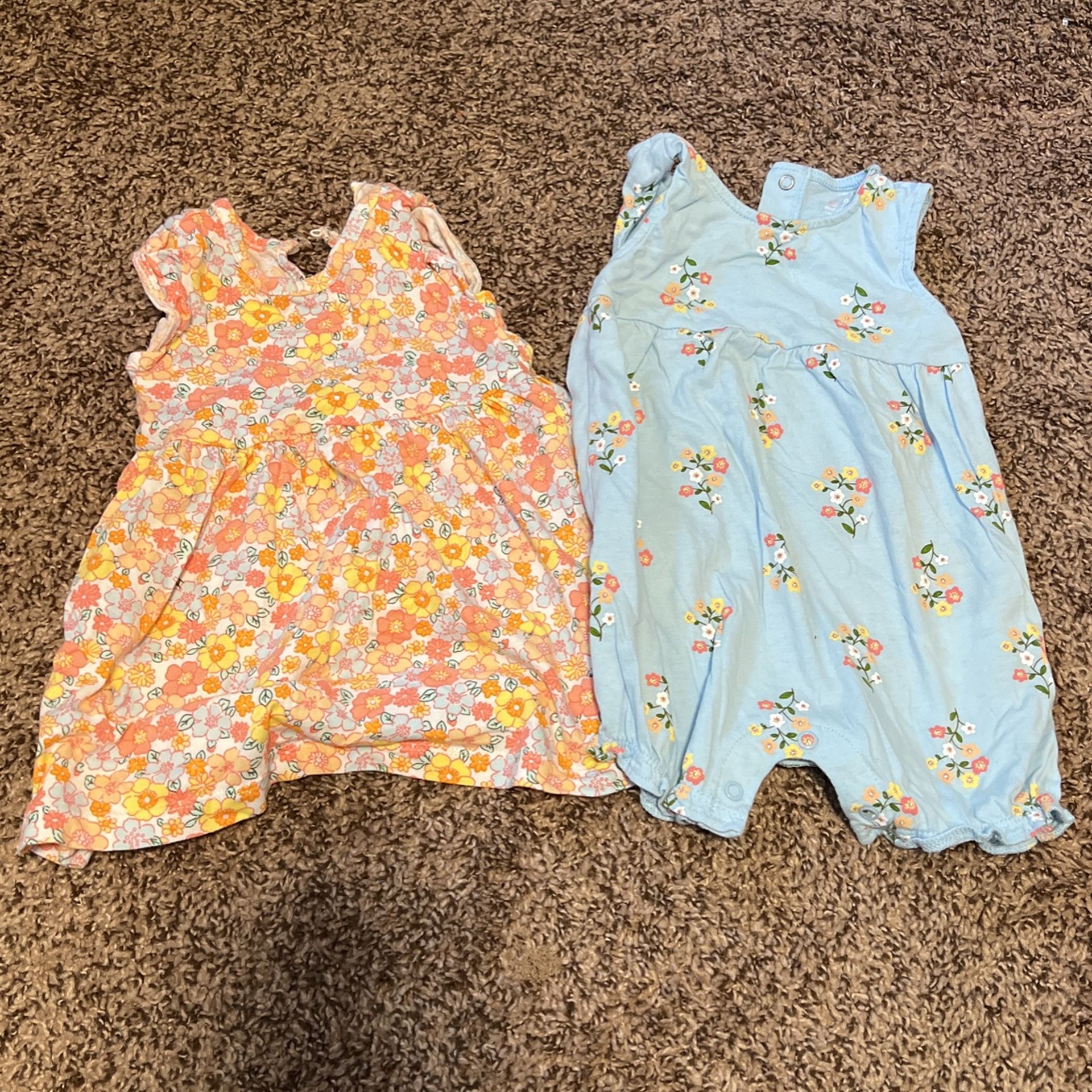 Dress And Blue Romper Size 9 M 