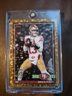 Brock Purdy Topps 49ers Gold Sparkle /50 Card