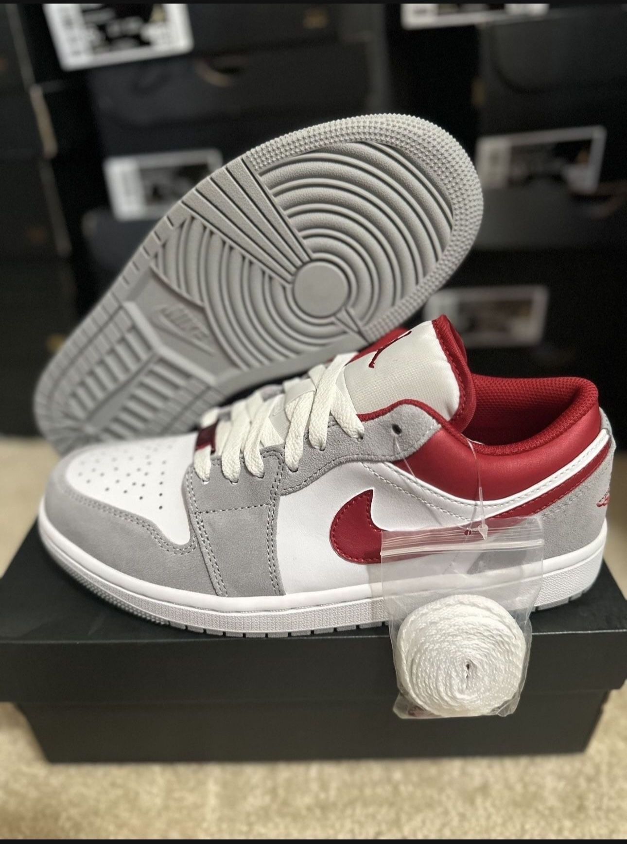 Air Jordan 1 Low SE Light Smoke Grey Gym Red Men’s DC6991-016 size 7.5 Brand New