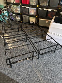 2 Black Metal Platform Bed Frames