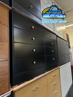 Black eight drawer dresser chest cajonera Comoda mueble