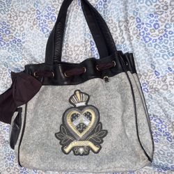Vintage Gray Juicy Couture Purse Tote Bag Daydreamer Handbag Velour Y2K Mcbling  #vintagejuicycouture #juicycouture #juicybag #juicypurse #y2k #juicyc