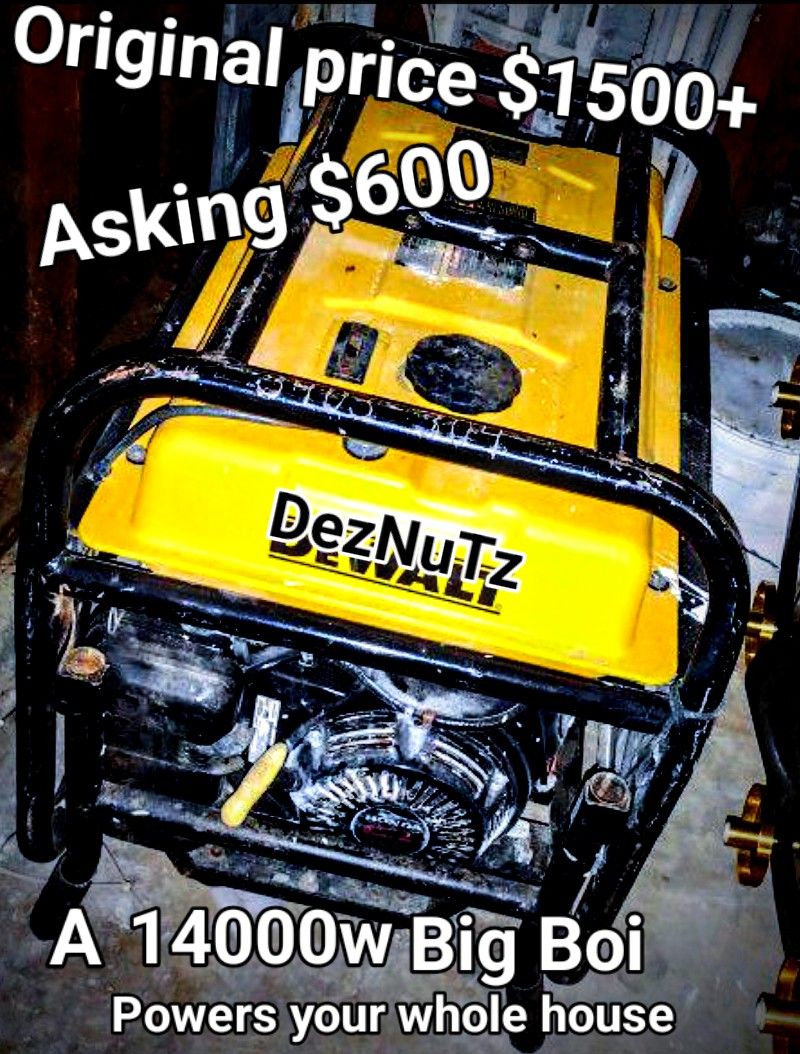 $400 DeWalt DXGN6000 is a 6,000-watt gas-powered portable generator.