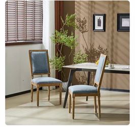 Christopher Knight Home Regina French Country Dining Chairs Set of 2, Wooden Dining Room Chair, High Back Kitchen Side Chair, Fabric Upholstered Armle