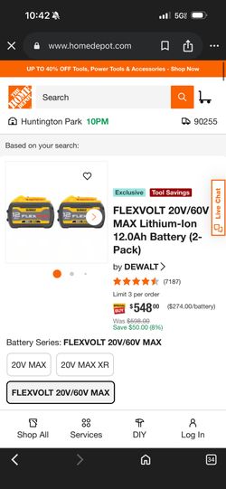 DEWALT 12AH BATTERYS 