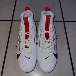 Nike Vapor Edge Pro 360 2 TB Football Cleats White Red FQ4044-105 Mens Sz 11 
