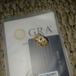 Cuban Mossanite Ring Size 6