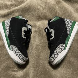 Jordan 3 Pine Green Toddler Shoes Size 4c