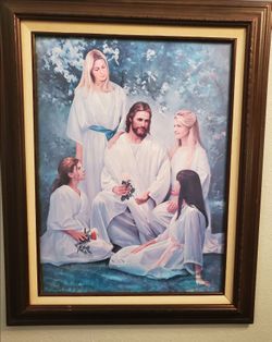 Christ and Young Women" by the well-known American artist Del Parson.