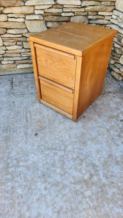 2-Drawer Wood Filing Cabinet