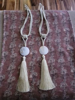 Seashell curtain tiebacks