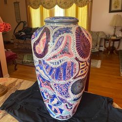 Authentic MOLD HAND Painted VASE