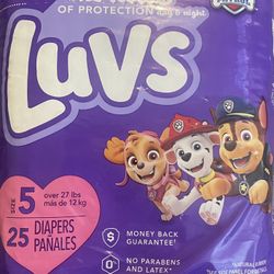 Luvs size 5 Diapers 25 Count 
