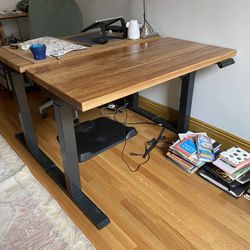 Adjustable Standing/sitting Desk with Beautiful Wood Top