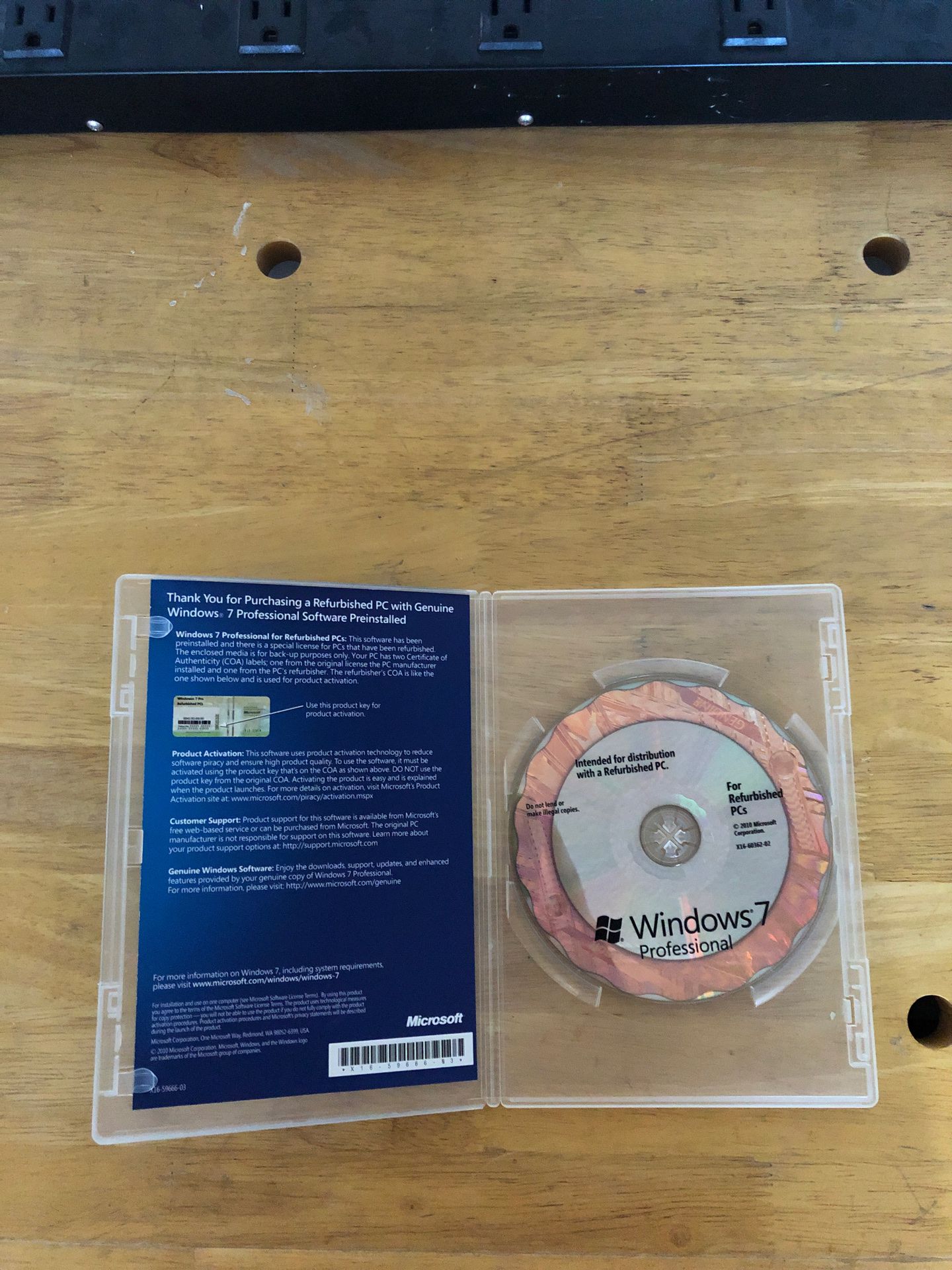 Official Windows 7 cd no key