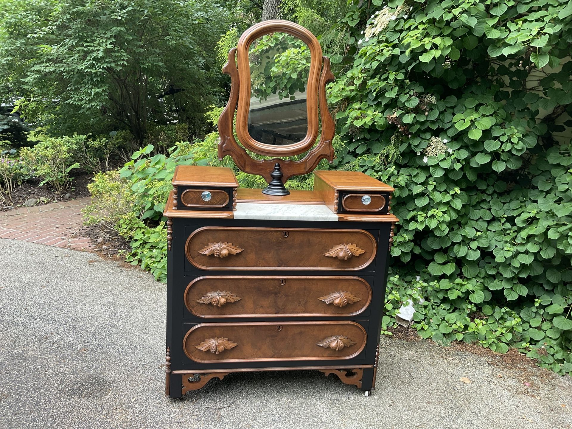 Antique Dresser With Mirror