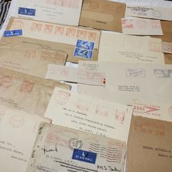 Stamp, cancelled Metered Mail postage. Vintage 1940's