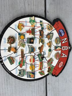 N B A Eastern and Western Conference pins